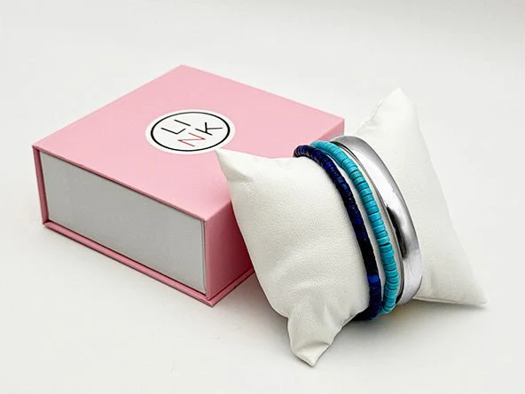 Bold Color Crush Bracelet Set | Turquoise & Lapis Lazuli - Image 3