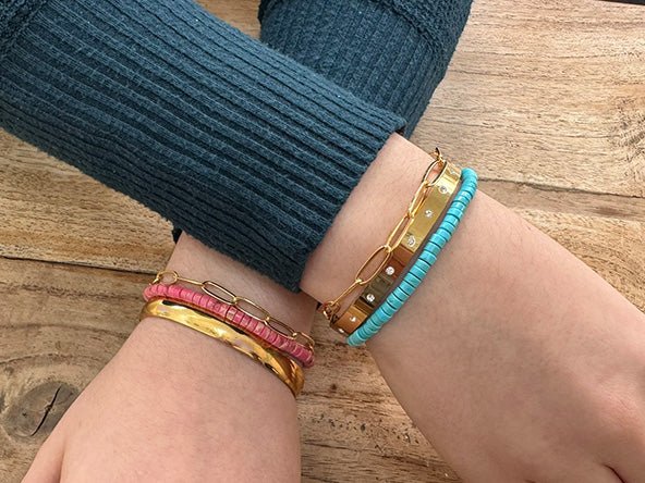 Bold Elegant Radiant Bracelet Set | Turquoise - Image 2