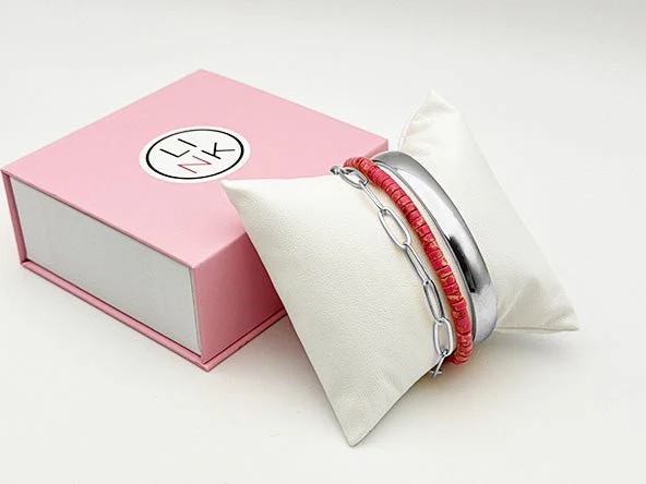Bold Elegant Radiant Bracelet Set | Pink - Image 3