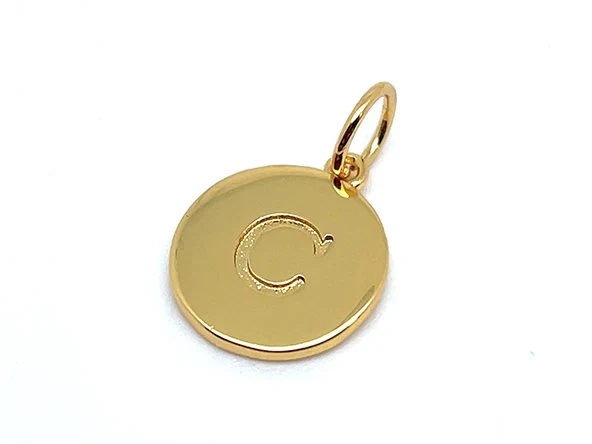 Double Sided Round Initial Charm - Image 10