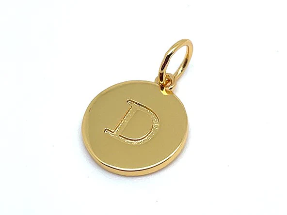 Double Sided Round Initial Charm - Image 11