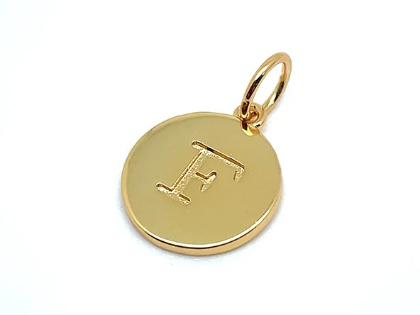 Double Sided Round Initial Charm - Image 13