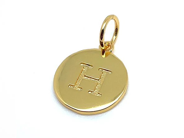 Double Sided Round Initial Charm - Image 15