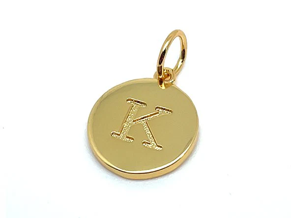 Double Sided Round Initial Charm - Image 18