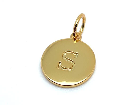 Double Sided Round Initial Charm - Image 26