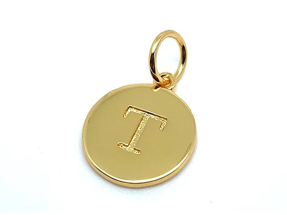 Double Sided Round Initial Charm - Image 27