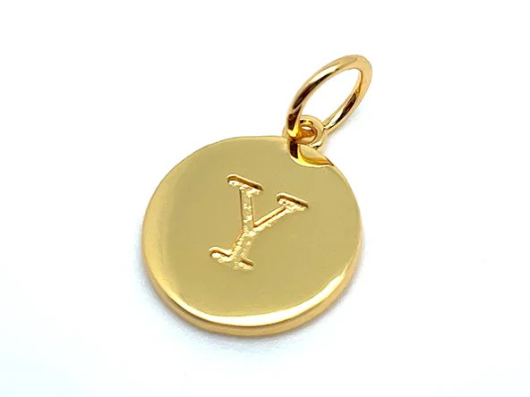 Double Sided Round Initial Charm - Image 32