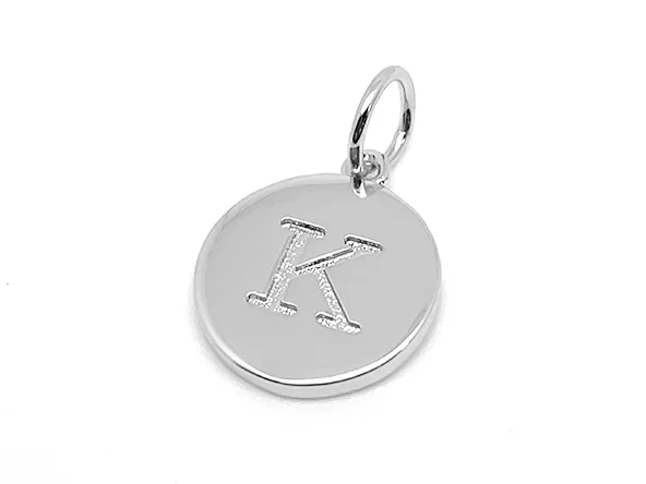 Double Sided Round Initial Charm - Image 44