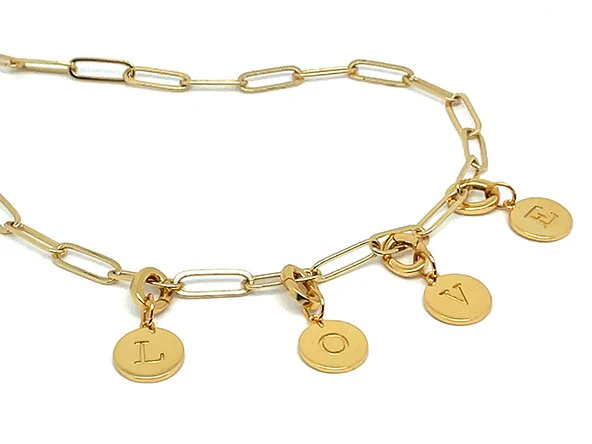 Double Sided Round Initial Charm - Image 5