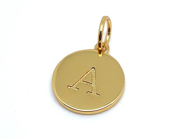 Double Sided Round Initial Charm - Image 8