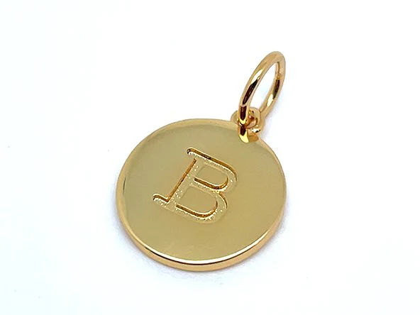 Double Sided Round Initial Charm - Image 9