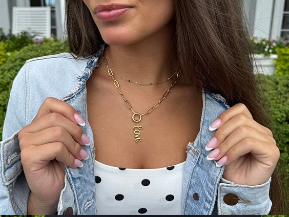 Elegant Love Word Pendant - Image 3
