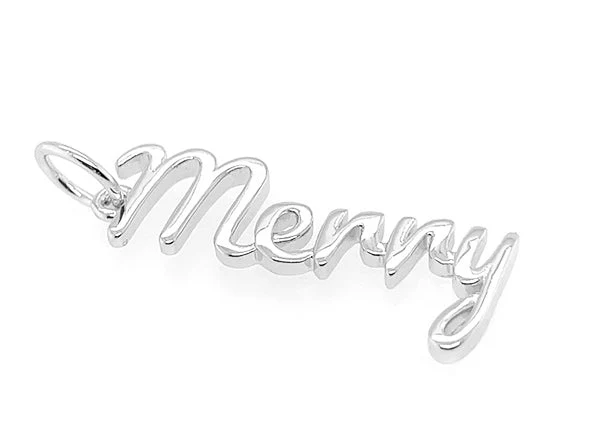Elegant Merry Word Pendant - Image 3