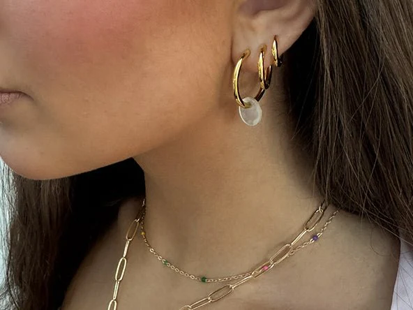 Medium Hoop Earrings - Image 4
