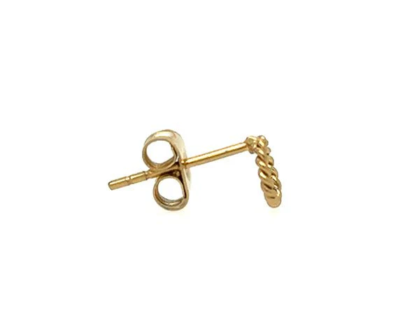 Mini Twist Rope Circle Stud Earrings - Image 4