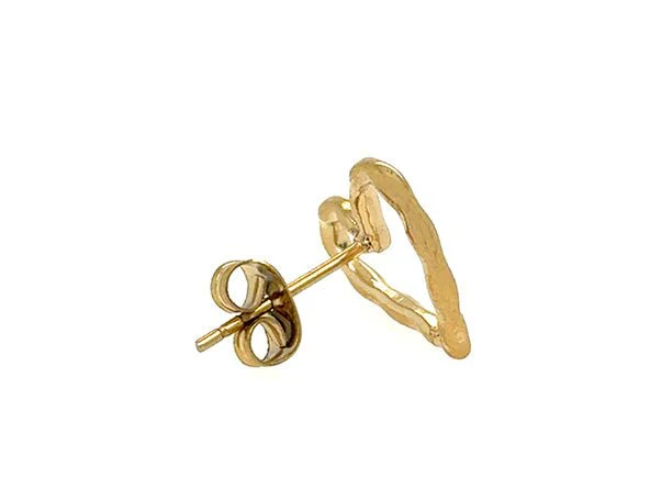 Open Heart Stud Earrings - Image 3
