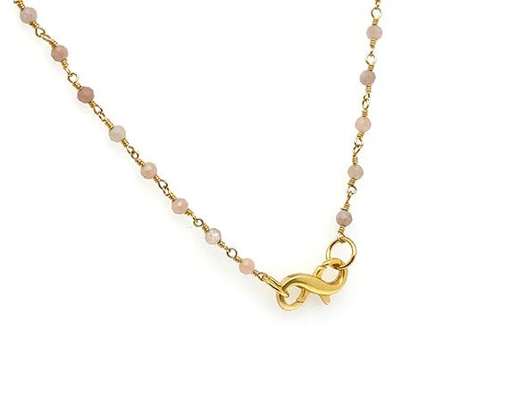 Treasure Box | Peach Moonstone Rosary Chain - Image 3