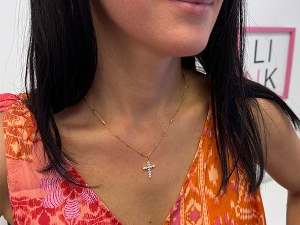 Small Sparkling Cross Pendant - Image 2