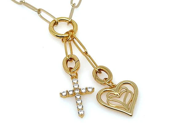 Small Sparkling Cross Pendant - Image 3