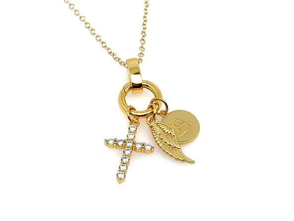 Small Sparkling Cross Pendant - Image 4