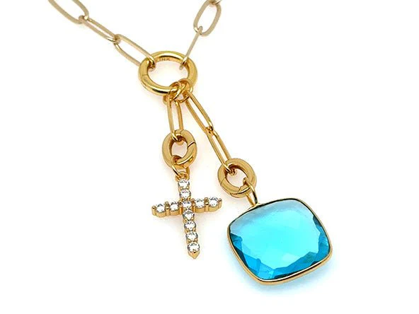 Small Sparkling Cross Pendant - Image 5