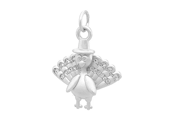 Sparkling Thanksgiving Turkey Pendant - Image 4
