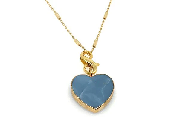 Timeless Heart Pendant | Natural Blue Opal - Image 4