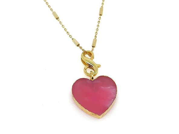 Timeless Heart Pendant | Natural Rhodochrosite - Image 4