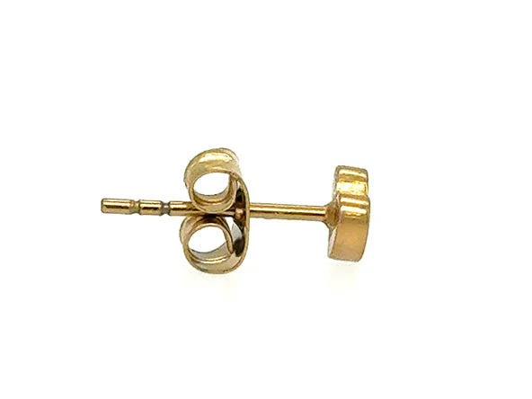 Tiny Curved Heart Stud Earrings - Image 4
