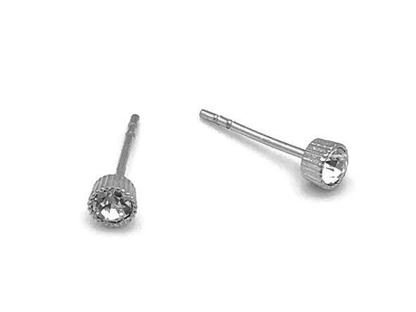 Tiny Sparkle Stud Earrings - Image 4