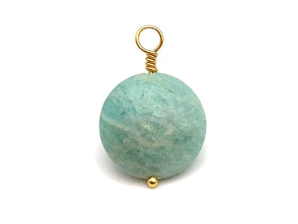 Vintage | Amazonite Coin Pendant