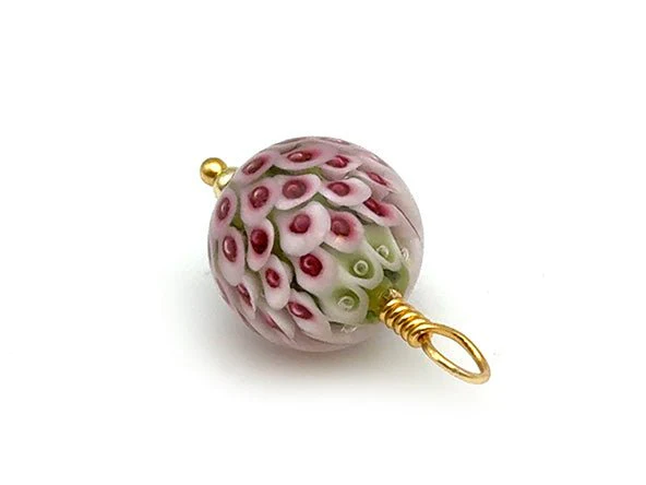 Vintage | Lampwork Peacock Feather Glass Ball - Image 3