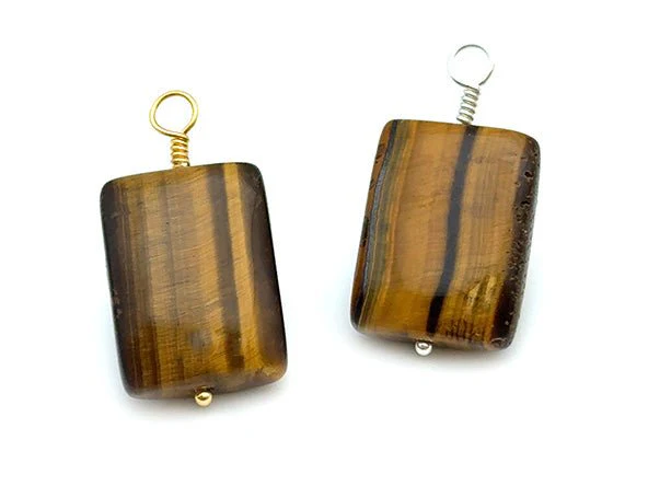 Vintage | Tiger Eye Rectangle Pendant - Image 5