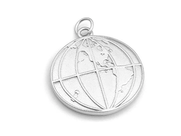 World Map Globe Medallion - Image 4
